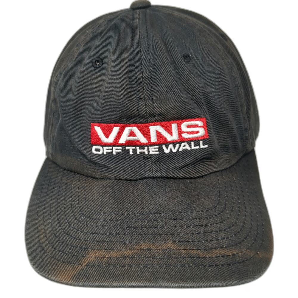 Vans Baseball Cap Black One Size Off The Wall Embroidered Hat Adjustable Skate